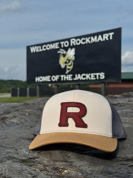 Rockmart Football Leather Patch on Mink Beige Richardson 112